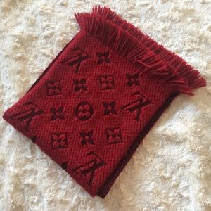 Louis Vuitton Red Wool Scarf